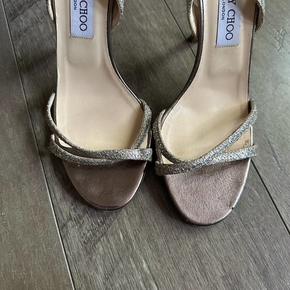 Jimmy Choo India Metallic Gold Heels EU 39 1/2 NWOB - Picture 4 of 5